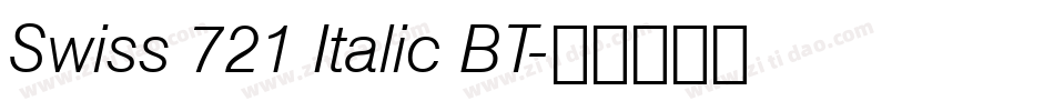 Swiss 721 Italic BT字体转换